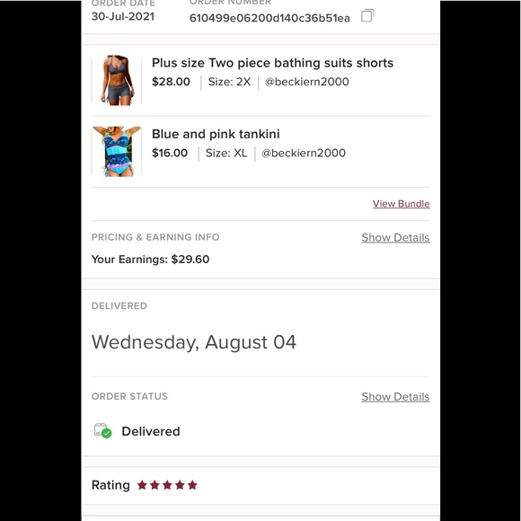 Blue and pink tankini - Picture 12 of 12